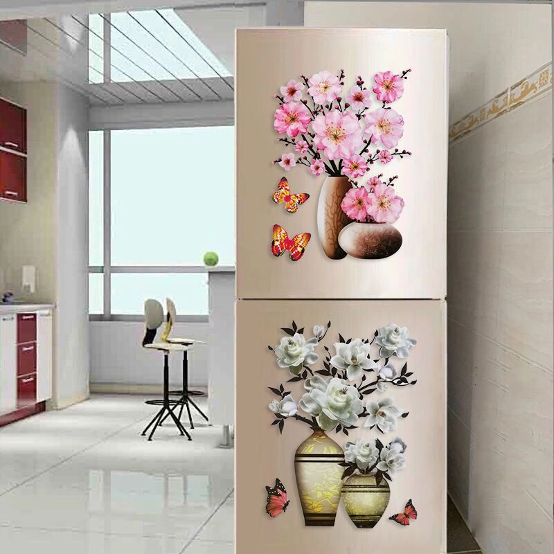 Sada 4 květinových samolepek